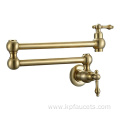 Matte Brushed Gold Folding Pot Filler Faucet